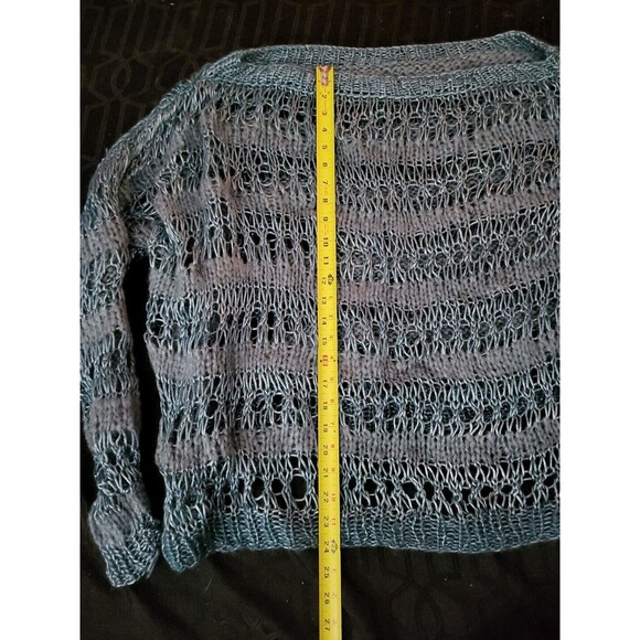 HANDMADE Crochet Blue Long Sleeve Womens Sweater - Picture 2 of 4